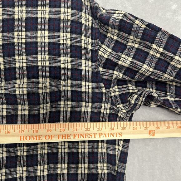 J.Crew Plaid Flannel Shirt Mens Large Thick Cabin Winter Work Rugged Preppy - Picture 6 of 8